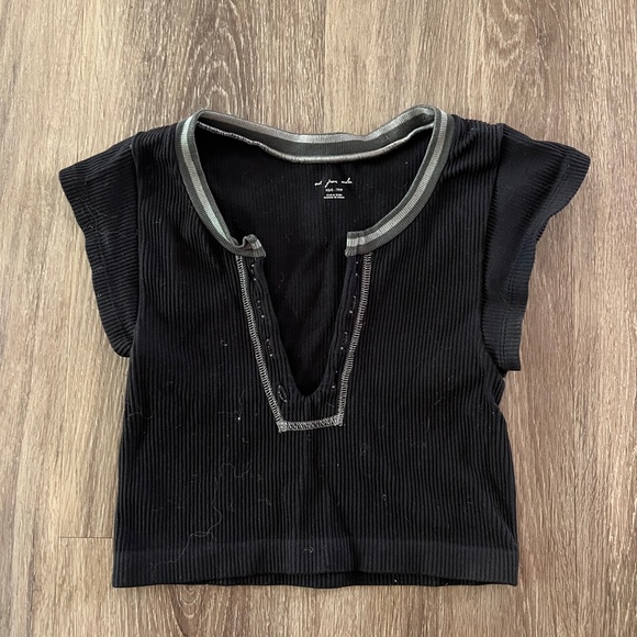 Urban Outfitters Tops - Women's Urban Outfitters Black and Gray Top